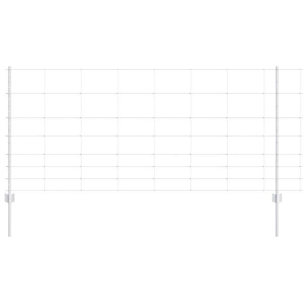vidaXL Žogs ar stabu Sudraba 1 x 50 m Tērauds
