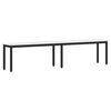 vidaXL sols Balts 200 x 35 x 45 cm Ciets priedes koks