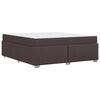 vidaXL Gultas rāmis ar matraci Tum&scaron;i brūna 180 x 200 cm audums