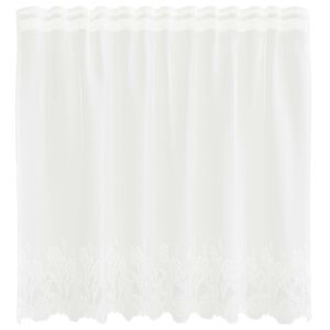 vidaXL Mežģīņu aizkars Balts 80 x 150 cm Poliesters