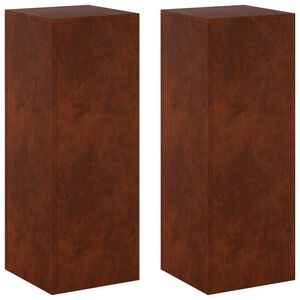vidaXL Augu statīvs 2 pcs Rūsa 30 x 30 x 80 cm Novecināts tērauds