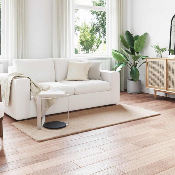 vidaXL Mākslīgā tru&scaron;a kažokādas paklājs Olite Pelēkbrūna 100 x 200 cm