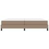 vidaXL Gultas rāmis ar matraci Kapučīno 200 x 200 cm audums