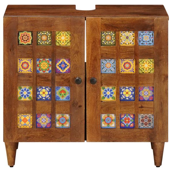 vidaXL Vannas istabas izlietnes skapītis ar durvīm Valriekstu koks