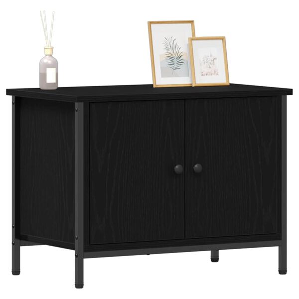 vidaXL Televizora skapī&scaron;a Melns ozolkoks 60 x 35 x 45 cm