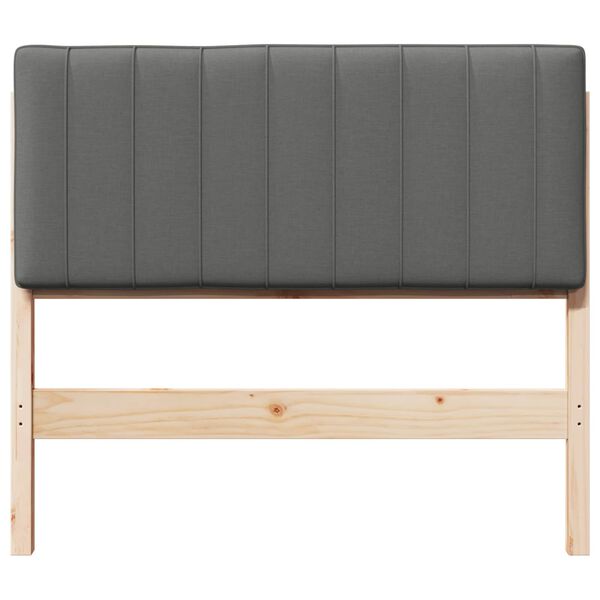 vidaXL Mīkstināts gultas galvgalis Brūna un gai&scaron;i pelēka 100 cm