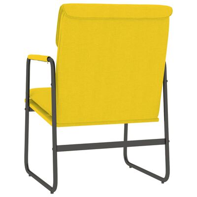 vidaXL atpūtas krēsls, 55x64x80 cm, gaiši dzeltens audums