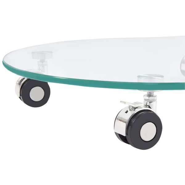 vidaXL kafijas galdiņš, 45x40x58 cm, rūdīts stikls