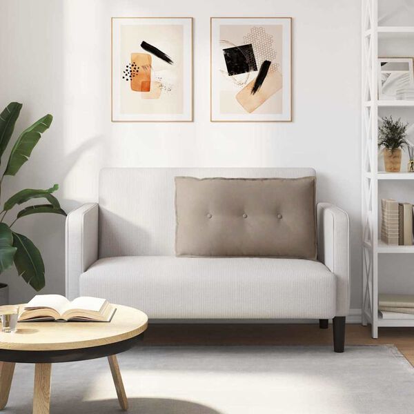 vidaXL Atpakaļ spilvens Pelēkbrūna 80 x 50 cm Mikrofibra