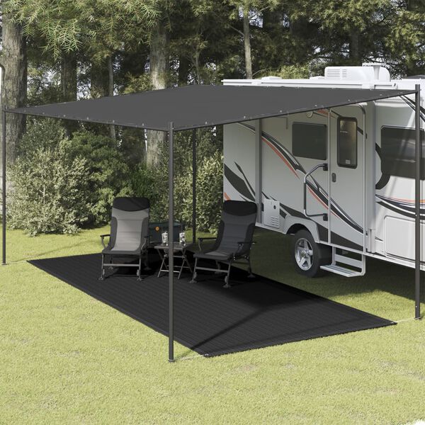 vidaXL telts paklājs, 250x500 cm, melns