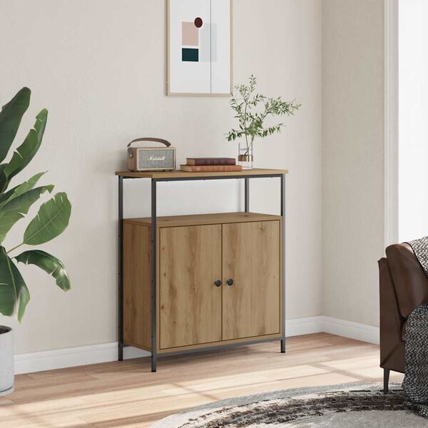 vidaXL kumode, koka krāsa, 70x30x80 cm, konstruēts koks