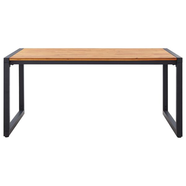 vidaXL 5-daļīgs dārza mēbeļu komplekts, melns