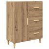 vidaXL Puse Artisānā ozols 34 x 69.5 x 90 cm Inženierijas koks