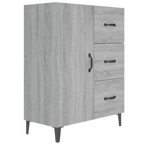 vidaXL kumode, pelēka ozolkoka, 69,5x34x90 cm, inženierijas koks