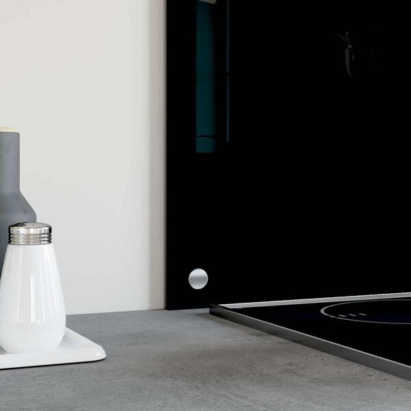 vidaXL virtuves sienas paneļi, 2 gab., 80x60 cm, rūdīts stikls, melns