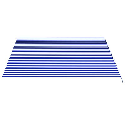 vidaXL nojumes maiņas jumts, zils ar baltu, 4x3,5 m