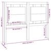 vidaXL gultas galvgalis, balts, 125,5x4x100 cm, priedes masīvkoks