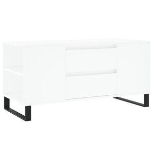 vidaXL kafijas galdiņ&scaron;, balts, 102x44,5x50 cm, inženierijas koks