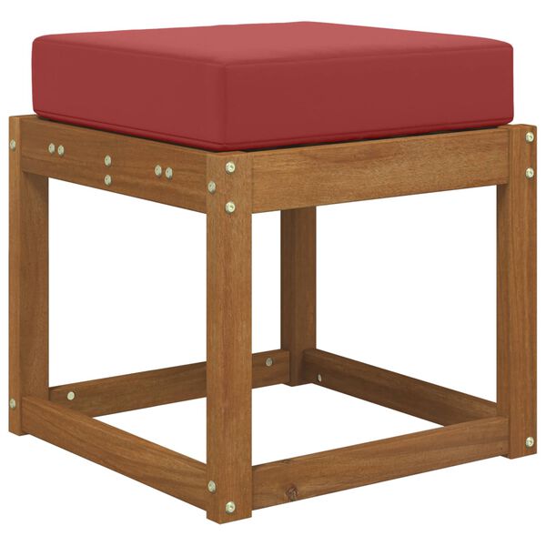 vidaXL Āra sēdvietu spilvens Vīnsarkans 40 x 40 x 8 cm 100% poliesters