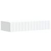 vidaXL Sienas montējamais sānu galds Balts 87,5 x 34,5 x 17 cm