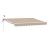 vidaXL Elektriska atvelkamā nojume Beige un balts 3,5 x 2 m