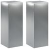vidaXL Augu statīvs 2 pcs Sudraba 30 x 30 x 80 cm Nerūsējo&scaron;s tērauds