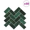 vidaXL Caurspīdīgas flīzes 50 pcs Tum&scaron;i zaļ&scaron; 30 x 30 cm