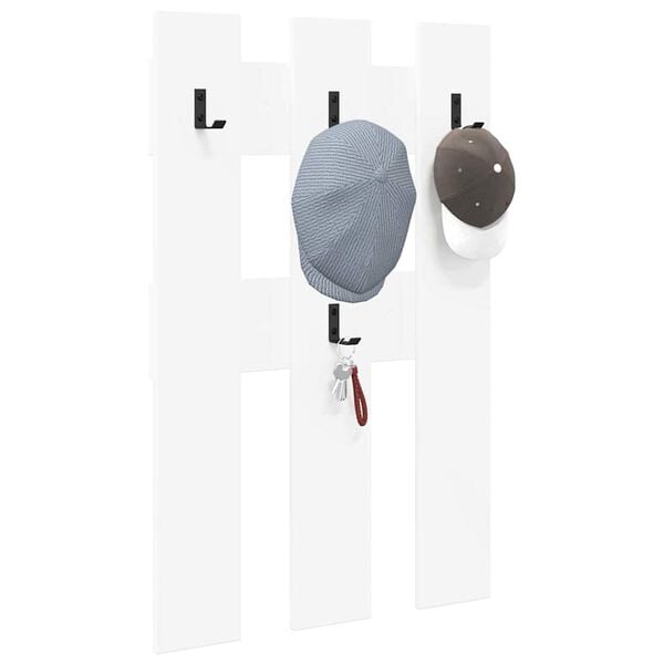 vidaXL Sienas pakaramais Balts 65 x 3 x 100 cm Inženierijas koks