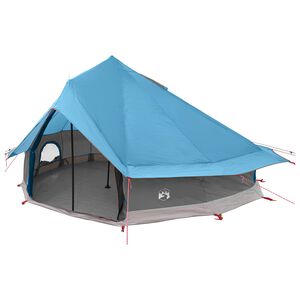 vidaXL Tipi telts Zila 700 x 700 x 395 cm Poliesters un tērauds