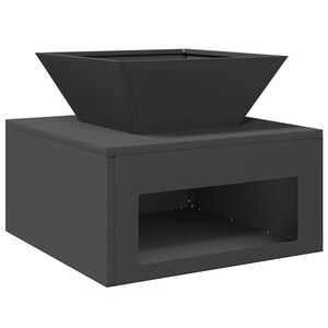 vidaXL Uguns bedre Melns 50 x 50 x 40 cm Tērauds
