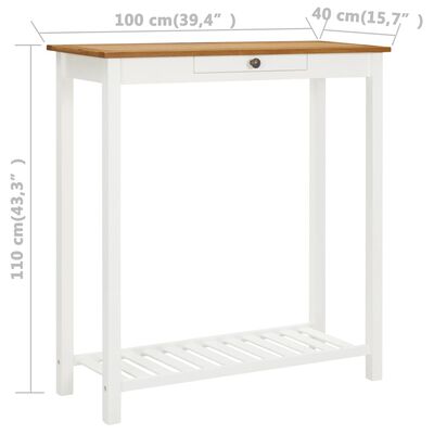 vidaXL bāra galds, 100x40x110 cm, ozola masīvkoks
