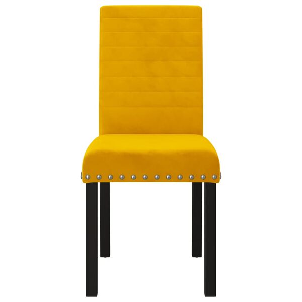 vidaXL virtuves krēsli, 4 gab., dzeltens samts