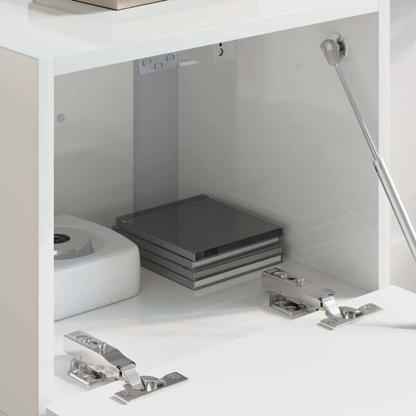 vidaXL TV sienas skapītis Spīdīga Balta 60 x 31 x 29.5 cm