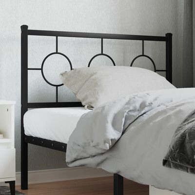 vidaXL gultas galvgalis, metāls, melns, 100 cm