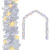 vidaXL Ziemassvētku vītne ar LED lampiņām, 10 m, balta