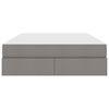 vidaXL Gulta ar uzglabā&scaron;anas vietu un matraci Pelēkbrūna 140 x 200 cm