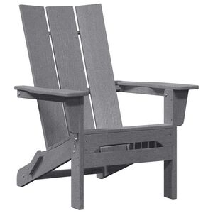 vidaXL Saliekamais Adirondack krēsls Gai&scaron;i pelēks 80,5 x 74,5 x 92 cm
