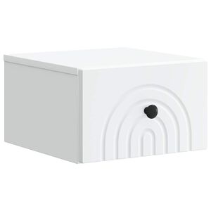 vidaXL Sienā stiprināms nakts skapis Balts 33 x 34,5 x 20 cm