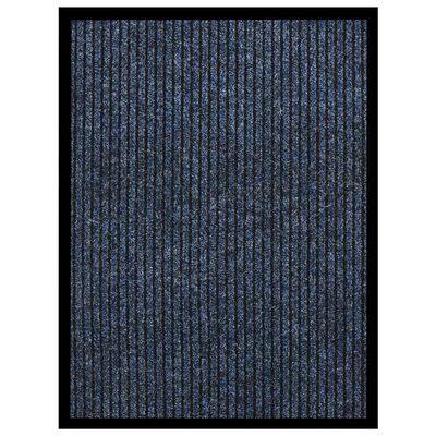 vidaXL durvju paklājs, svītrains, zils, 60x80 cm