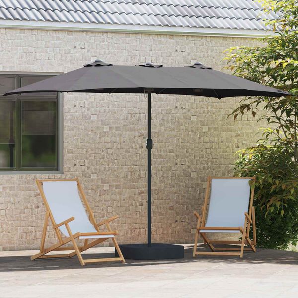 vidaXL Dārza parasols Antracīts 385 x 209 x 244 cm Poliesters
