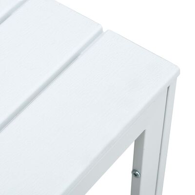 vidaXL kafijas galdiņš, 78x78x74 cm, balts HDPE, koka imitācija