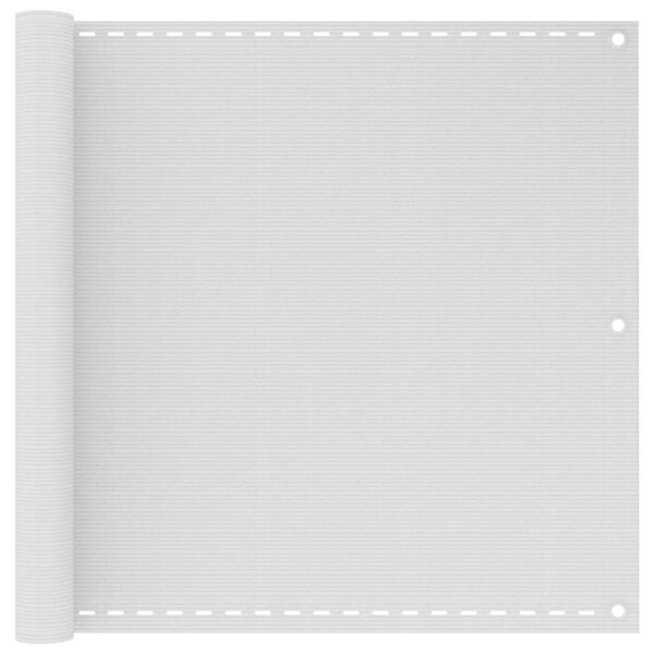 vidaXL balkona aizslietnis, 90x300 cm, balts HDPE