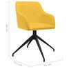 vidaXL grozāmi virtuves krēsli, 2 gab., dzeltens audums