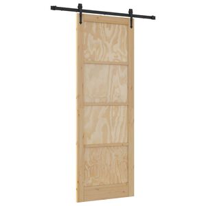 vidaXL Slīdo&scaron;ās durvis ORKDAL Dabiska 83 x 232 cm Priedes masīvkoks