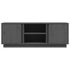 vidaXL TV skapītis, pelēks, 110x35x40,5 cm, priedes masīvkoks