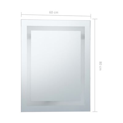 vidaXL vannasistabas spogulis ar LED un skārienu sensoru, 60x80 cm