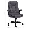 vidaXL biroja krēsls, tum&scaron;i pelēks samts