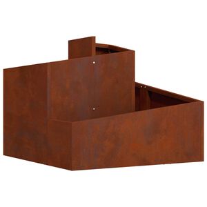 vidaXL Dārza stādītājs Rūsa 60 x 60 x 50 cm Novecināts tērauds