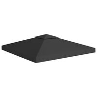 vidaXL nojumes jumta pārsegs, divdaļīgs, 310 g/m², 3x3 m, melns