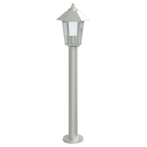 vidaXL āra zemes lampa, sudrabaina, 80 cm, nerūsējo&scaron;s tērauds